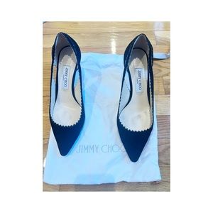 Jimmy Choo 60 mm black suede pumps